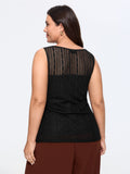 Sheer Floral Lace Layering Tank Top