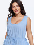 Supersoft Ruffle Side Drawstring Waist Lounge Romper