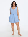 Supersoft Ruffle Side Drawstring Waist Lounge Romper