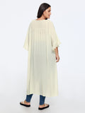 Breathable Ruffle Trim Long Cover Up