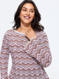 Scallop Hem Cut Out Flare Sleeve Pullover