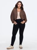 Sheer Dolman Sleeve Open Front Crop Kimono