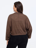 Sheer Dolman Sleeve Open Front Crop Kimono