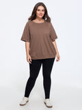 Cotton Raglan Sleeve Casual T-Shirt