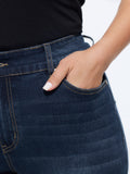 Stretchy Washed Pocket Flare Jeans