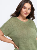Texture Crew Neck Short Sleeve Pullover