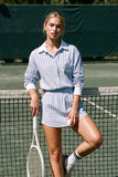 Stripe A-Line Skirt