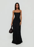 Celena Maxi Dress Black Burnout
