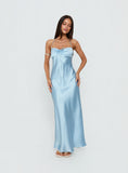 Fireproof Halter Maxi Dress Baby Blue