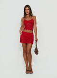 Gianna Lace Skort Red