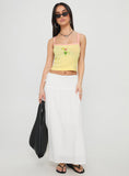 Vence Ruched Maxi Skirt White