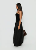 Erroll Drop Waist Knit Maxi Dress Black