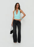 Buenos No Waist Low Rise Straight Leg Jeans Washed Black