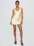 Kingslie Low Back Mini Dress Baby Yellow Tall