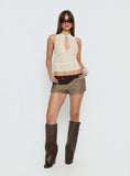 Quinbie Lace Sleeveless Top Cream