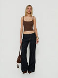 Wilah Knit Tank Top Brown