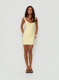 Justina Bandage Mini Dress Lemon