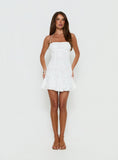 Delamere Mini Dress White Burnout Tall