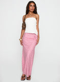 Gorgina Tie Maxi Skirt Pink Multi