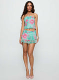 Naturally Layered Mini Skort Blue Multi
