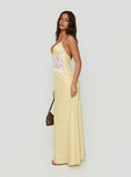 Klairee Halter Lace Maxi Dress Butter