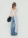 Long Nights Long Sleeve Lace Maxi Dress Moonlight