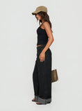 Nikoletta Foldover Jeans Washed Black
