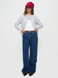Shima Low Rise Straight Leg Jeans Mid Wash