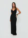 Pasita Halter Tie Up Maxi Dress Black