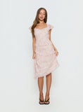 Avaline Lace Trim Blouse Top Pink