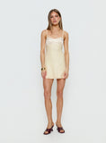 Alishia Satin Sequin Corset Mini Dress Butter