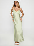 Cyrielle Embroidered Maxi Dress Sage