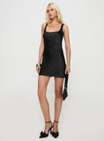 90s Baby Satin Mini Dress Black