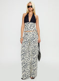Paltrow Mid Rise Wide Leg Cargo Jeans Zebra