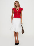 With Kindness Midi Skirt White
