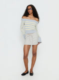Baseline Rib Skort Grey Marle