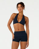 Form Triangle Halter Crop | Deep Navy