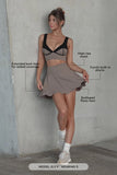 High-Waist A-Line Tennis Skirt
