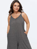 Supersoft Adjustable Strap Backless Drawstring Lounge Jumpsuit