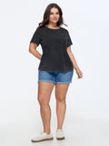 Cotton Textured Backless Ties Plain Knit Top