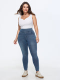 Stretchy Pull-On Skinny-Fit Jeans