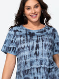 Cotton Tie Dye Back Crisscross T-Shirt