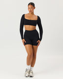 Freedom Scrunch Shorts 6" | Black