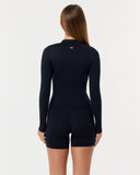 Serenity Longline Zip Up Jacket | Black