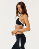 Serenity Halter Crop | Black Two Tone
