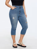 Ripped No-Gap Waist Skinny-Fit Jeans