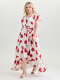 Romantic Times Floral Ruffled Hem Maxi Dress