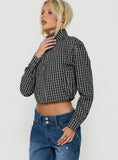 Aura Jacket Navy / Lemon Plaid