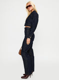 Stallion High Rise Straight Leg Jeans Indigo