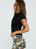 Cottesloe Blouse Top Textured Black